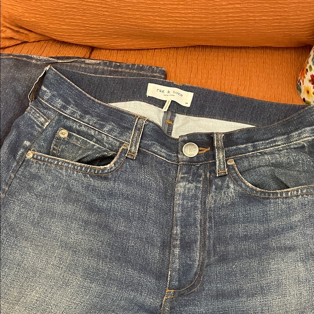 Rag & Bone Faded Blue Denim Jeans